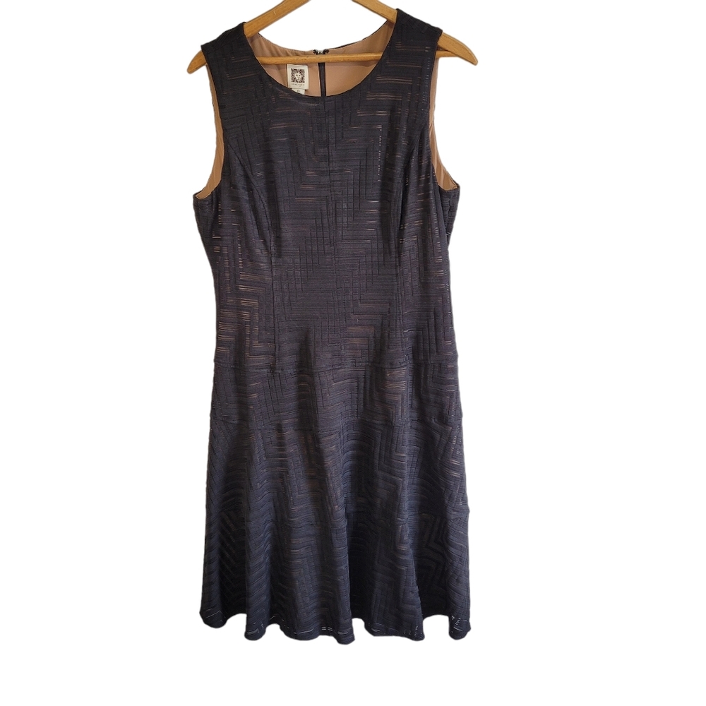 Anne Klein Black Sleeveless Lined Dress Size 10 Flawed Cocktail Party Business